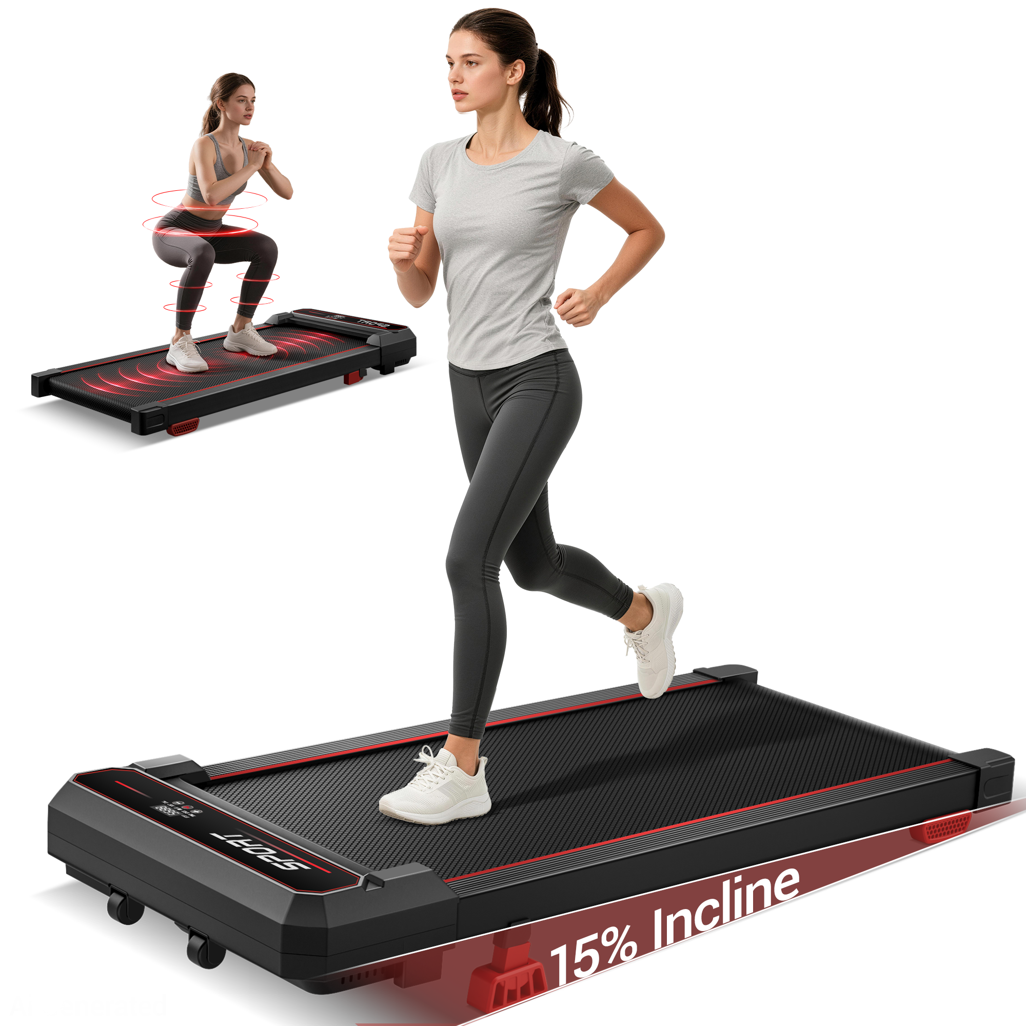 Umay U19 Vibration 3-in-1 Walking Pad with 15% Incline 8 KMH