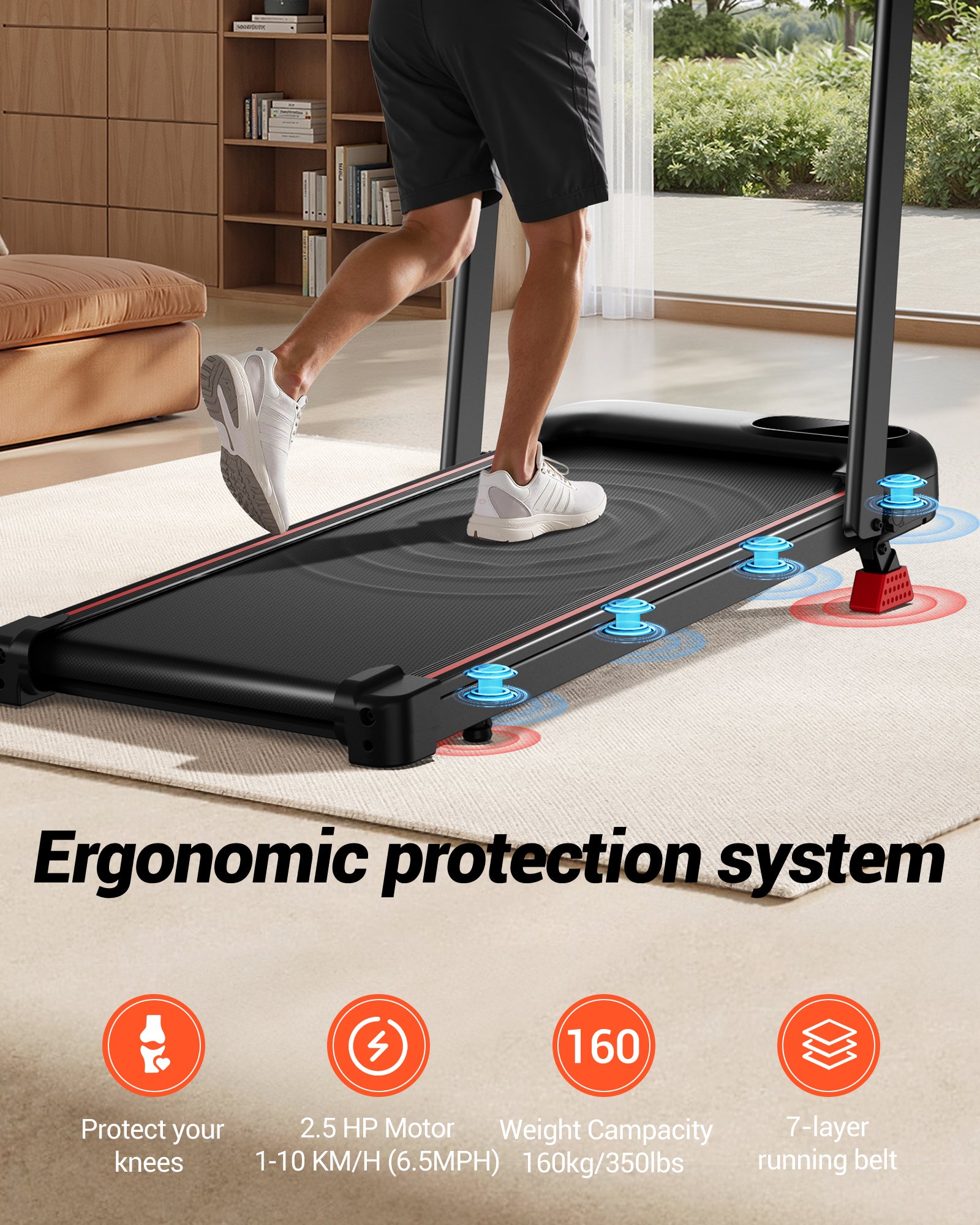 Umay U18F Folding 3-in-1 Walking Pad with 10%/15% Incline 1-10 km/h
