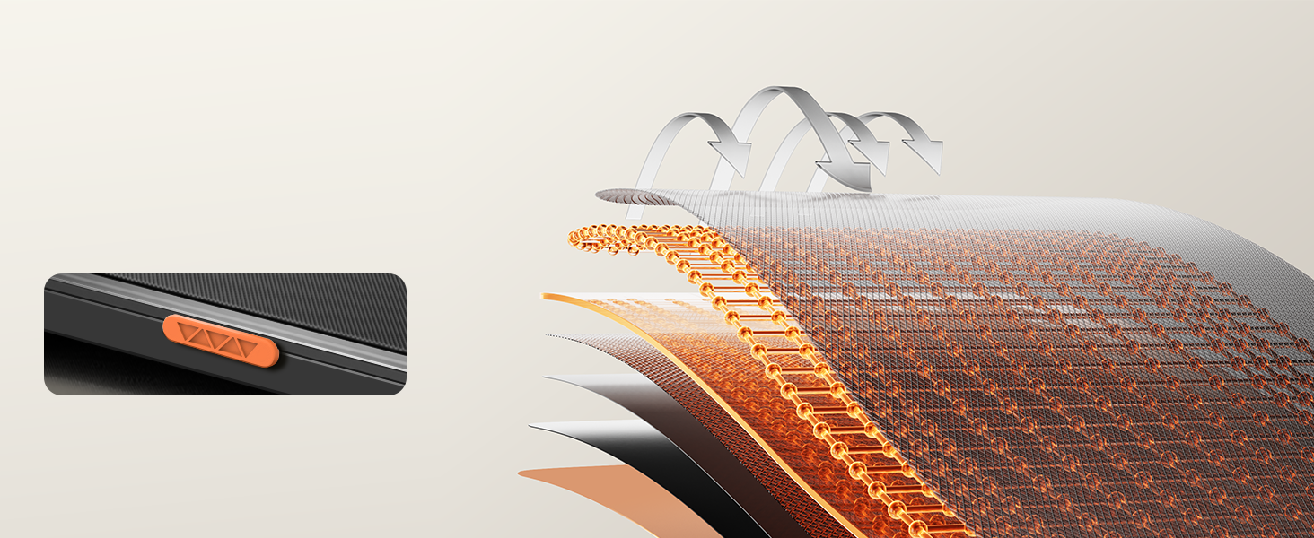 7-layer Non-slip Diamond Running Belt_Umay SF10 Foldable Treadmill with 10 Incline for Home and Office