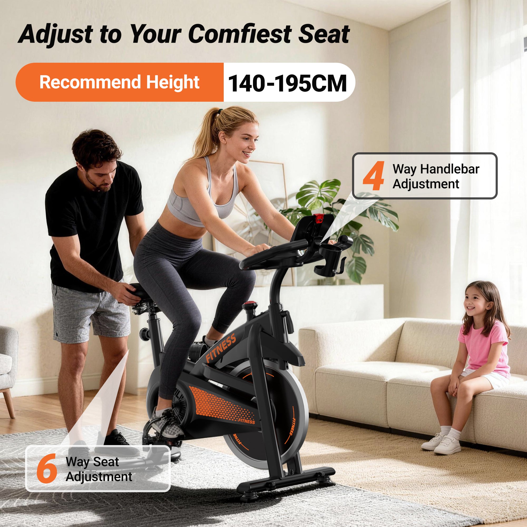 Umay CBE10 Carbon Steel Exercise Bike with 100 Levels Resistance & App