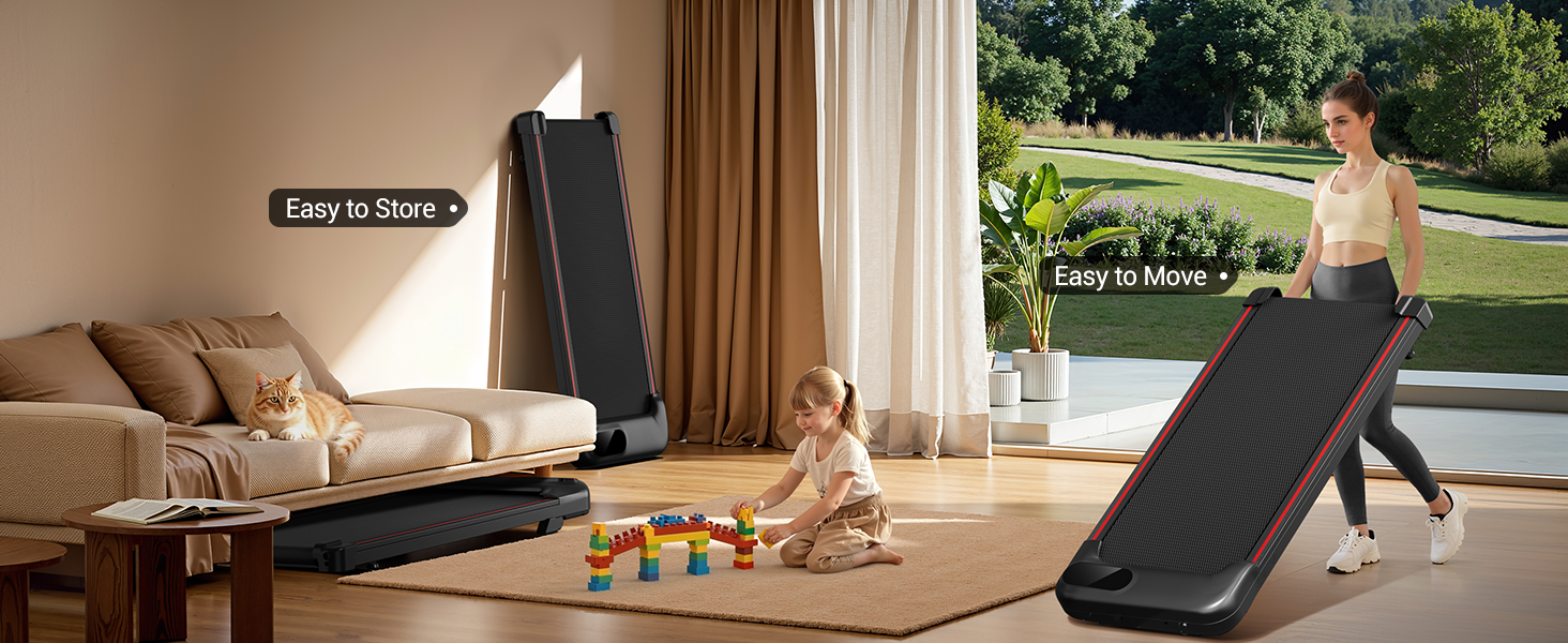 Easy to Store, Easy to Move_Umay U17 4-in-1 Multi-Mode Walking Pad