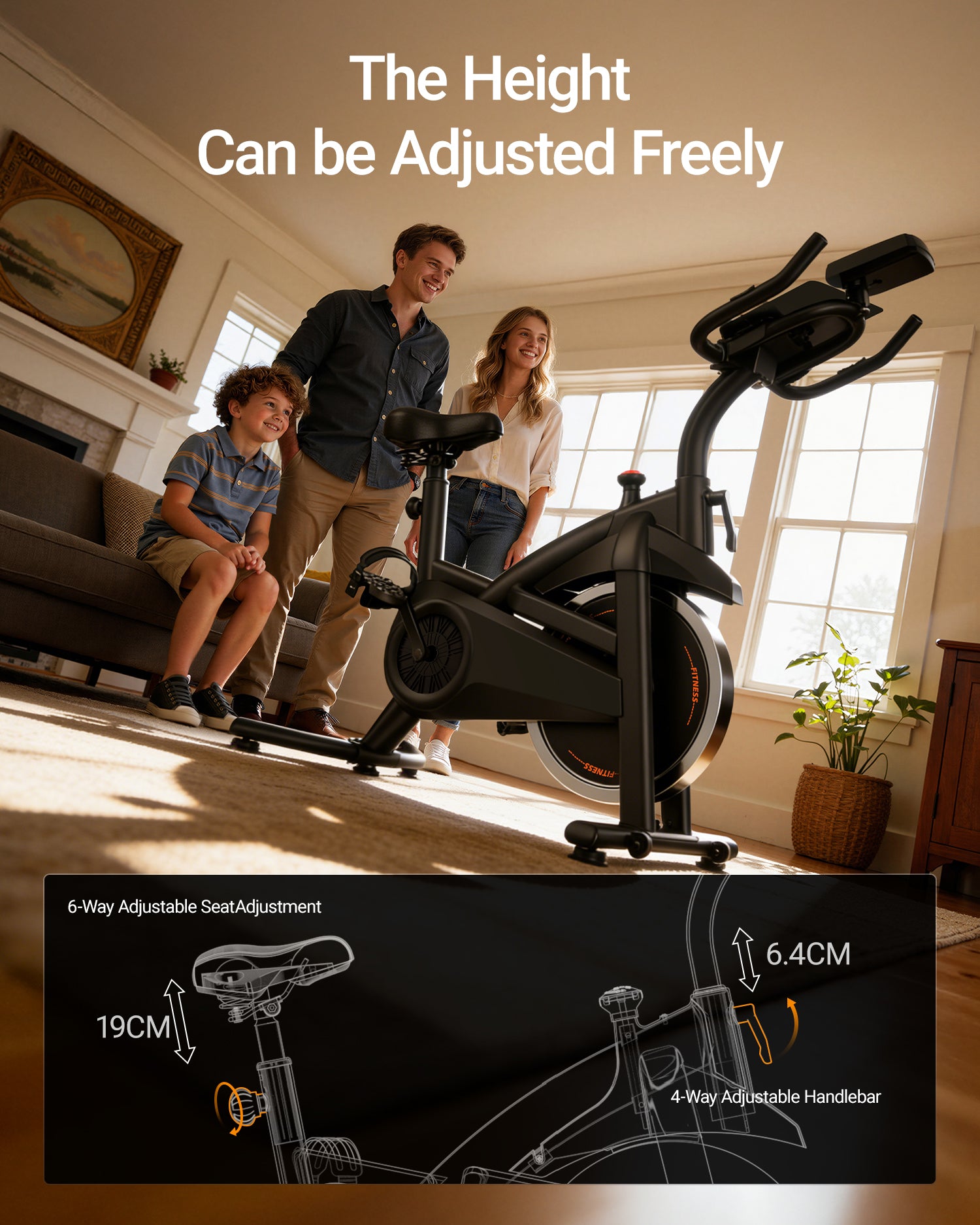 Umay CBE30 Carbon Steel Exercise Bike with 100 Levels Resistance & App