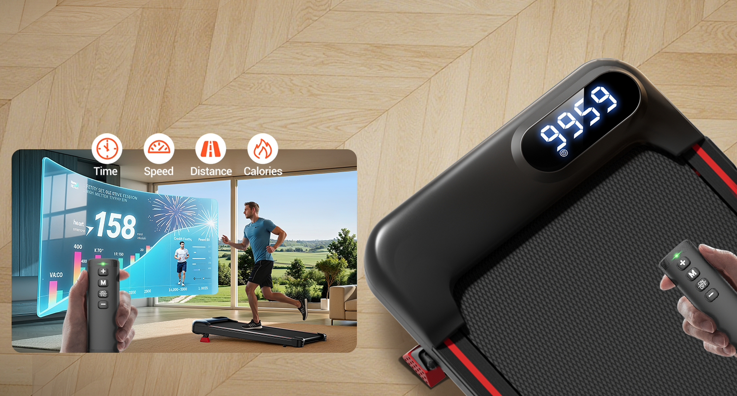 Two Ways to Adjust Speeds_Umay U17 4-in-1 Multi-Mode Walking Pad