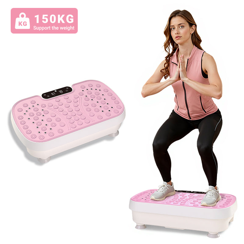 pink vibration machine MERACH Vibration Plate Whole Body Workout Fitness Platform Exercise Machine  Pink main image 1
