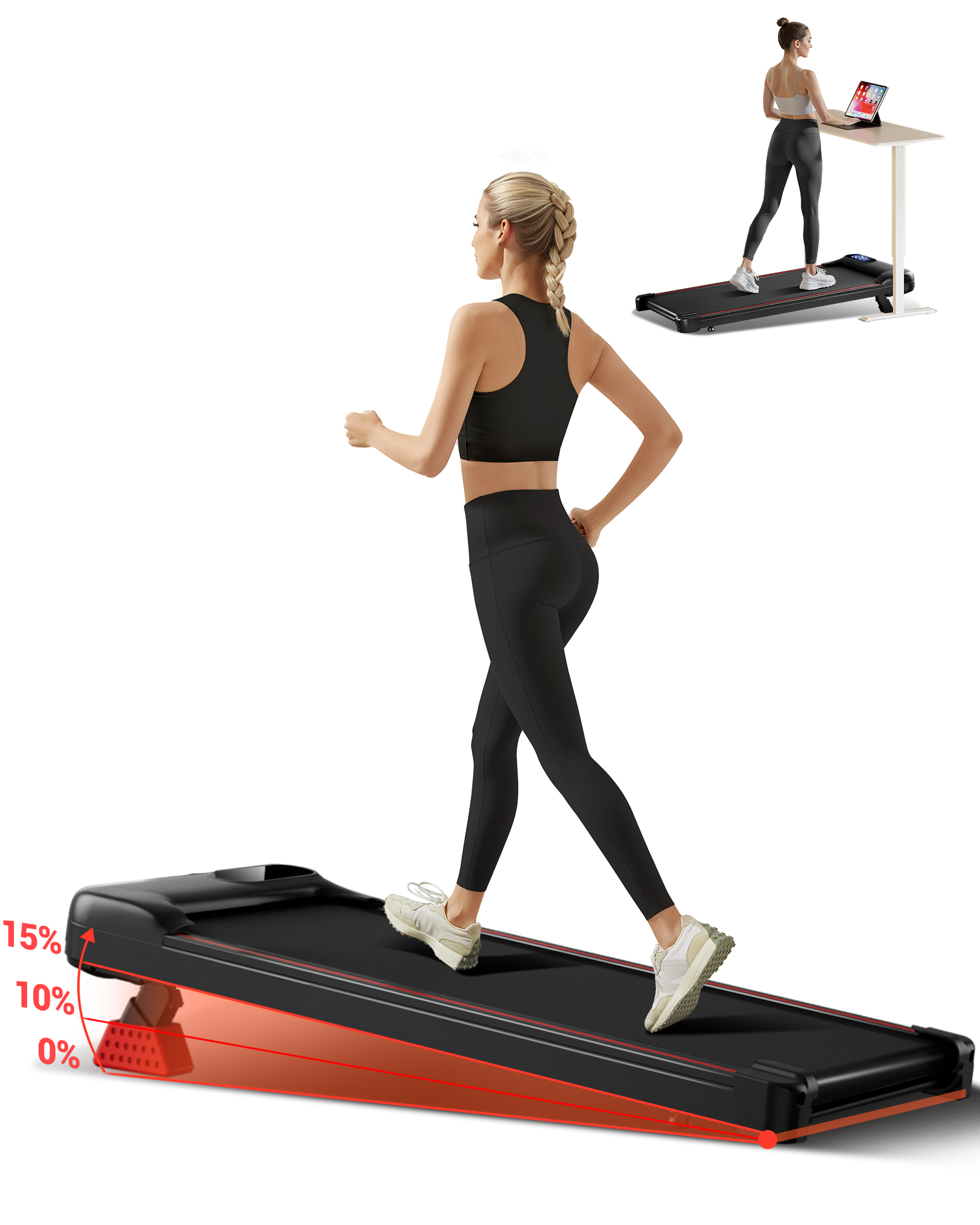Umay U17 Walking Pad with 9%/15% Incline 1-10 km/h