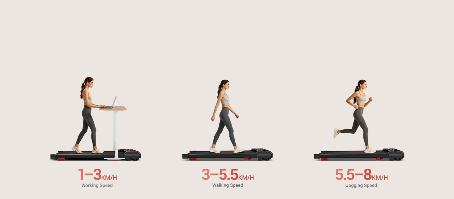 3 Speed Modes For Daily Use _ Umay U19 Vibration 3-in-1 Walking Pad with 15% Incline 8 KMH