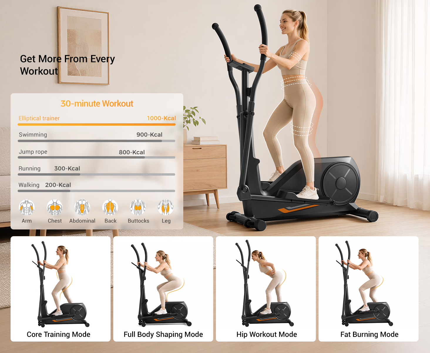 04 Full Body Workout - Get More From Every Workout _ Umay ET30 Hyper-Quiet Magnetic Elliptical Machine