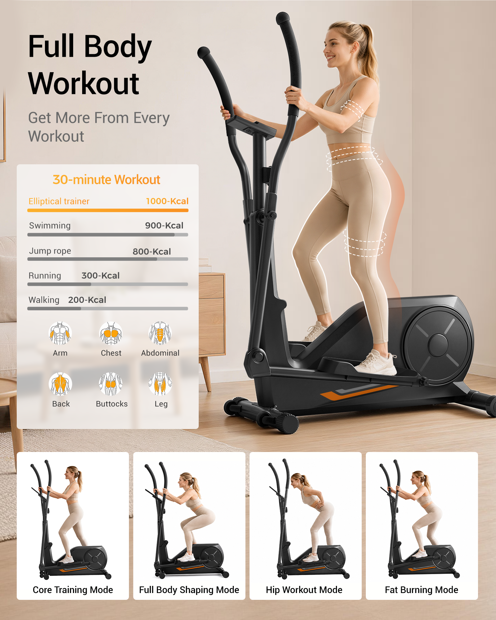 05 Full Body Workout - Get More From Every Workout _ Umay ET30 Hyper-Quiet Magnetic Elliptical Machine