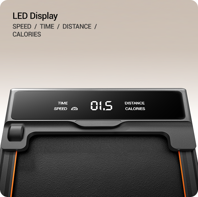 LED Display - LED Display & Magnetic Remote Control LED 1 _Umay X5FD 40% Incline Foldable Treadmill with Dual Handle Bar 10 KMH