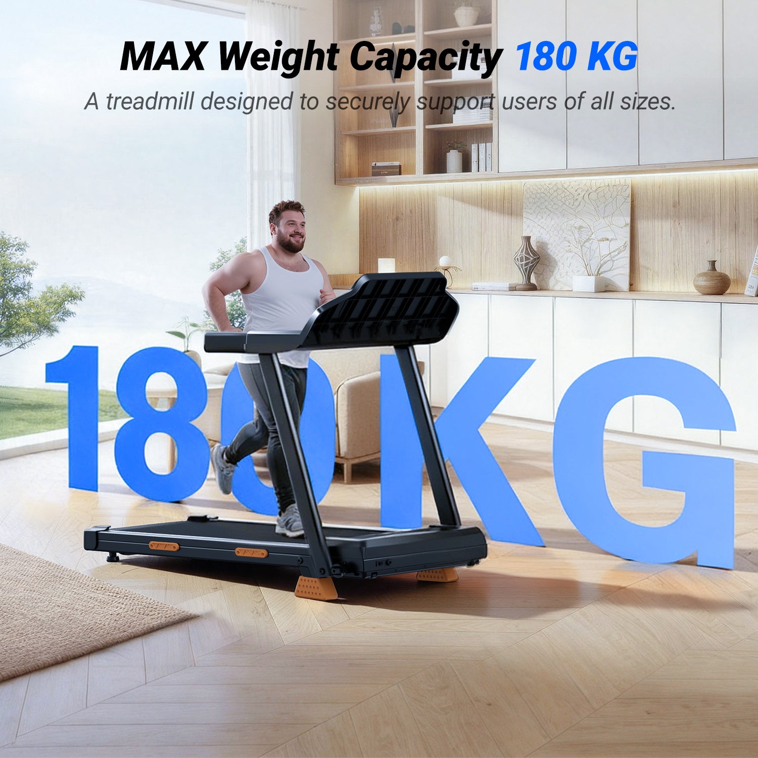 <tc>Umay SF20 Klappbares Laufband mit breiterem Drei-Bildschirm & Halterung, 15% Steigung & MAX 12 KM/H (Neues Upgrade)</tc>
