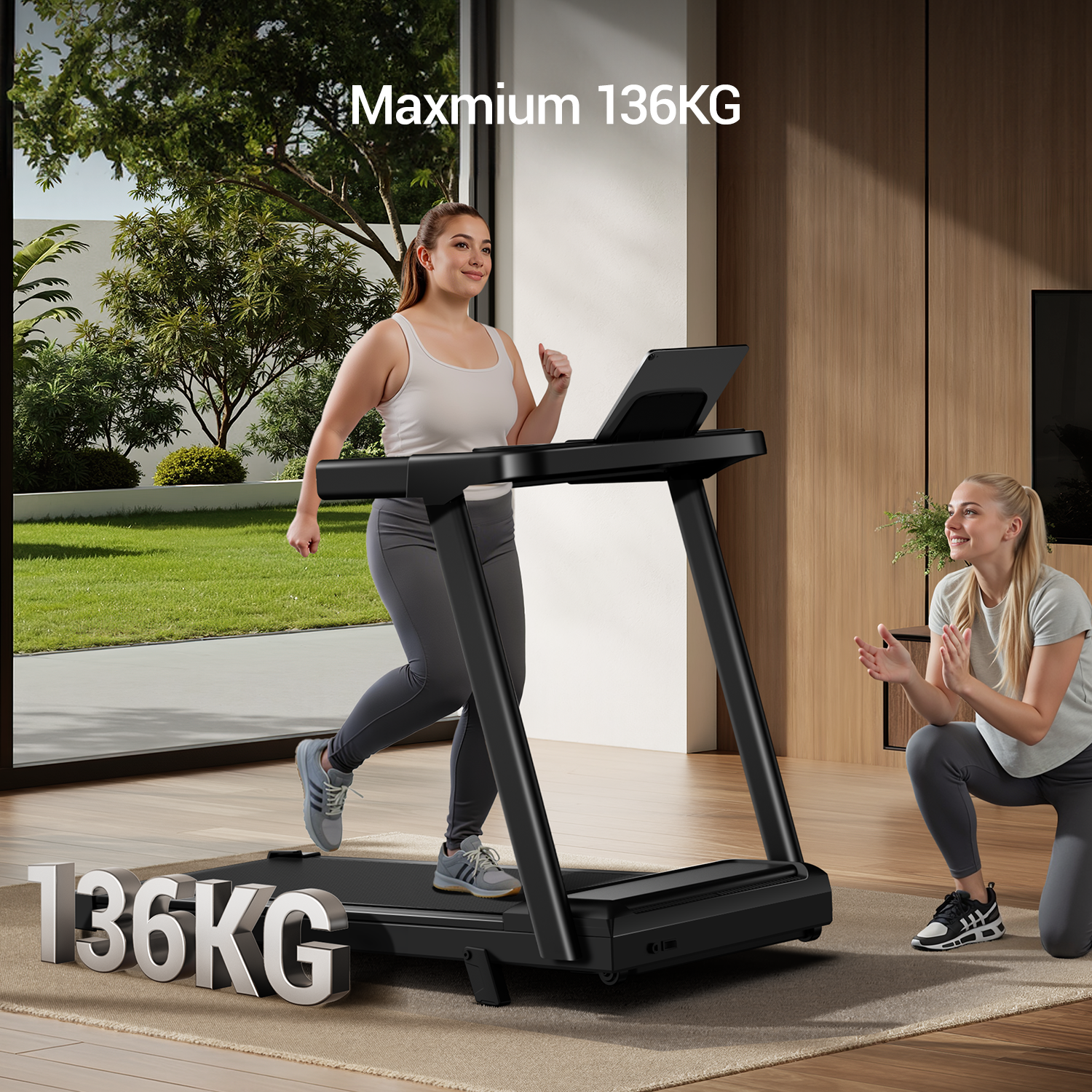 UMAY SF10 Faltbares Laufband mit 10%/15% Steigung und 12 km/h -Geschwindigkeit