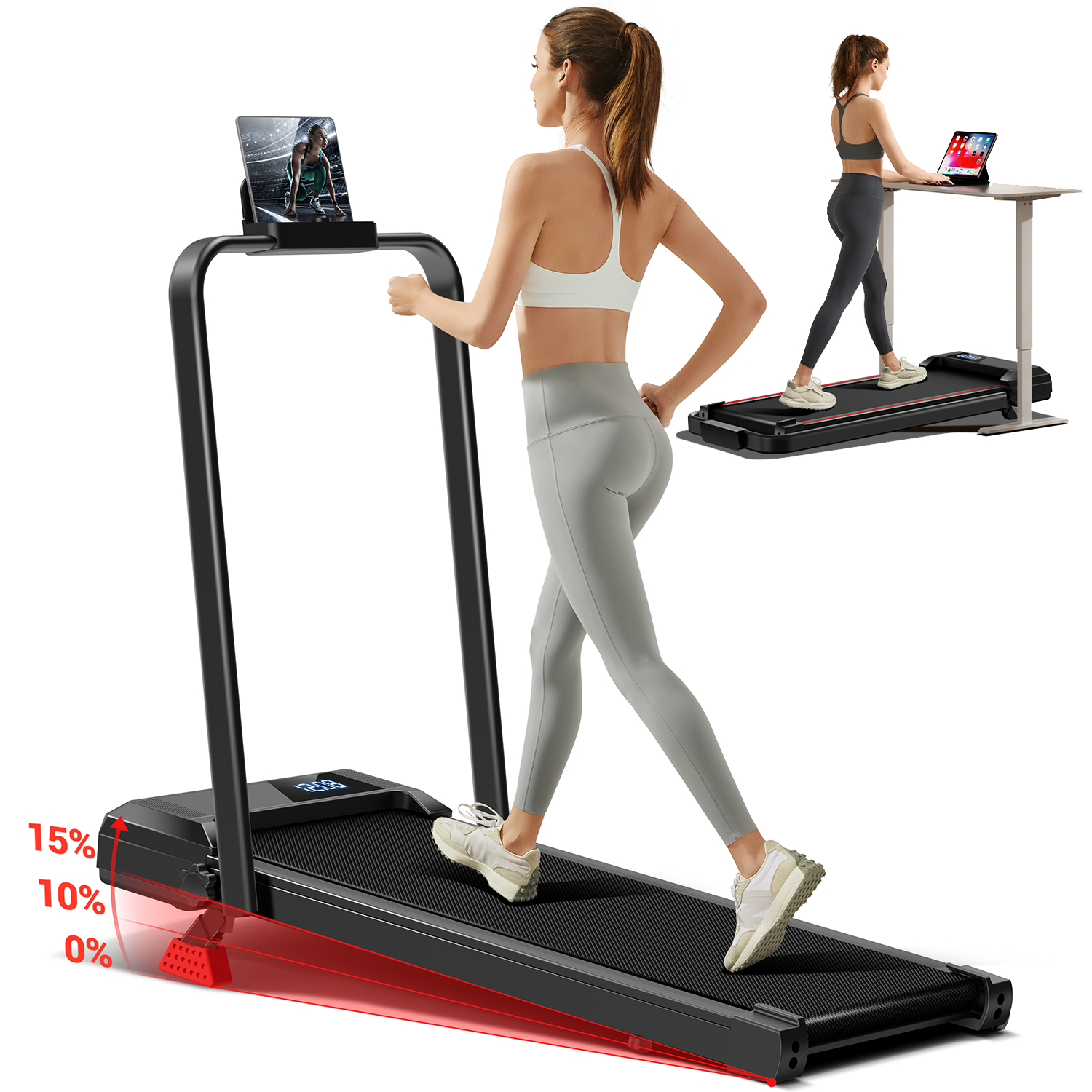 Umay CW1F 3-in-1 faltbares Laufband 12 km/h mit 9 %/15 % Steigung