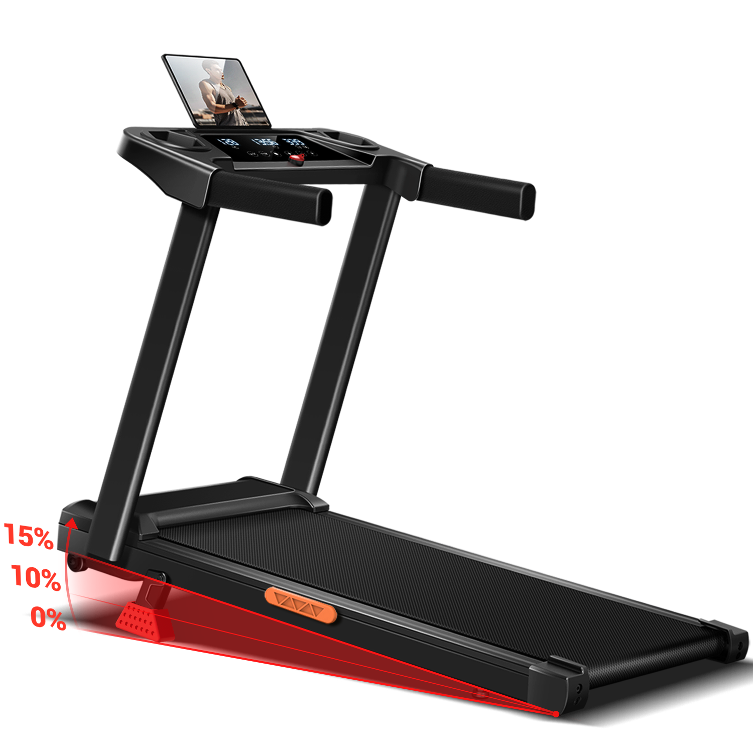 UMAY SF10 Faltbares Laufband mit 10%/15% Steigung und 12 km/h -Geschwindigkeit