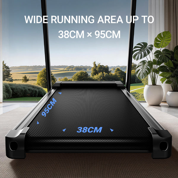 <tc>Umay SF20 Klappbares Laufband mit breiterem Drei-Bildschirm & Halterung, 15% Steigung & MAX 12 KM/H (Neues Upgrade)</tc>
